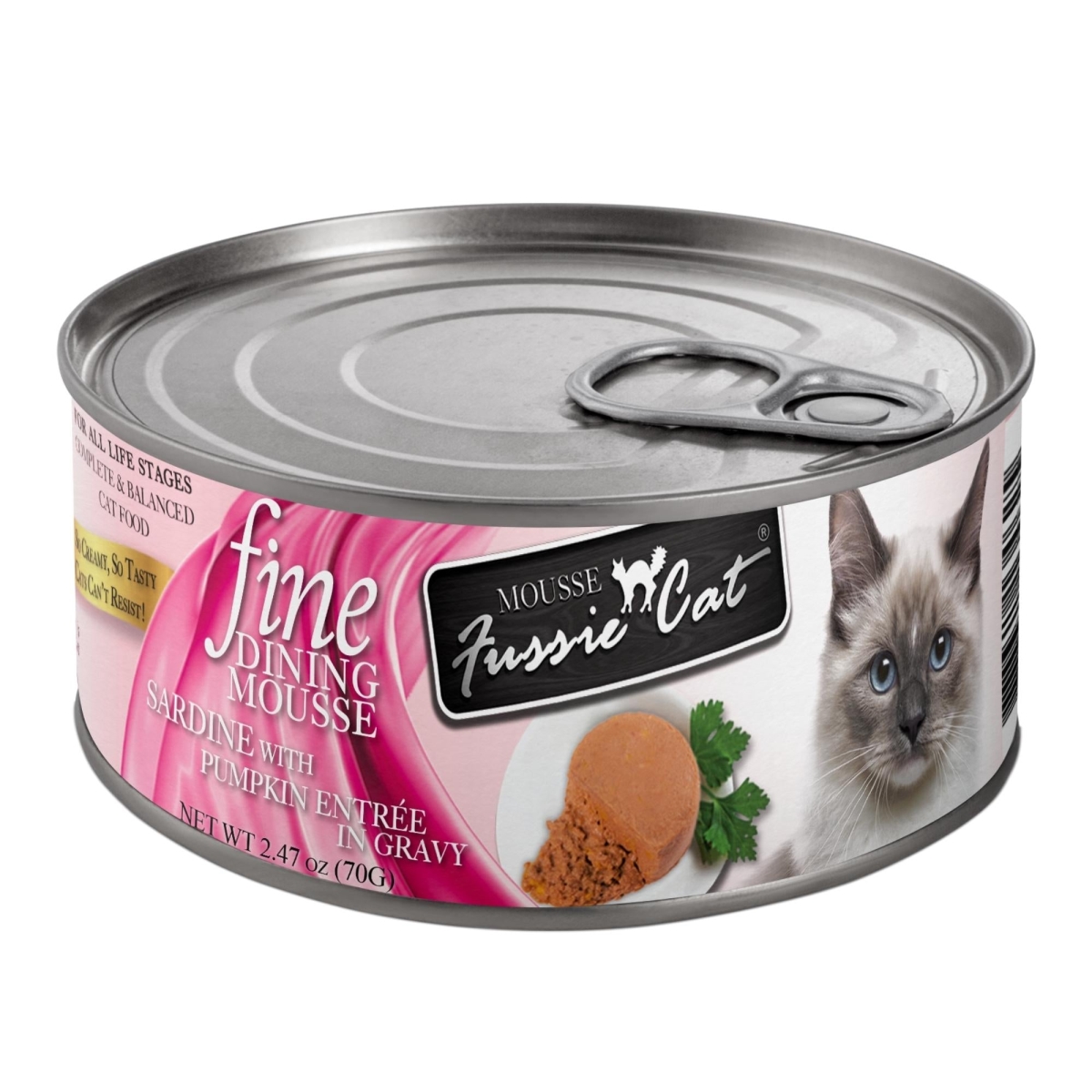 Picture of Fussie Cat 888641134670 2.47 oz Sardine with Pumpkin Fine Dining Mousse