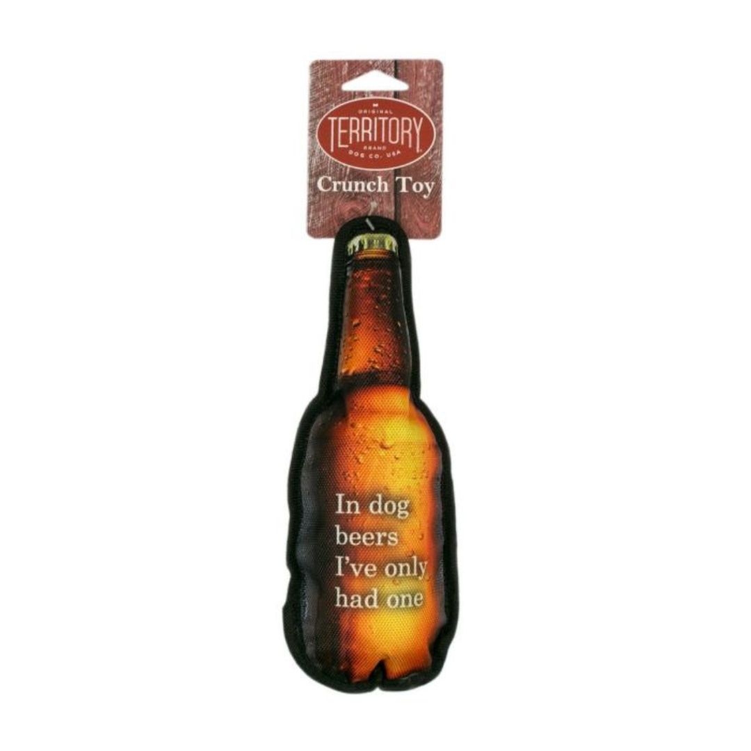 Picture of Territory 022266173281 11 in. Crunch Beer Bottle Dog Toy