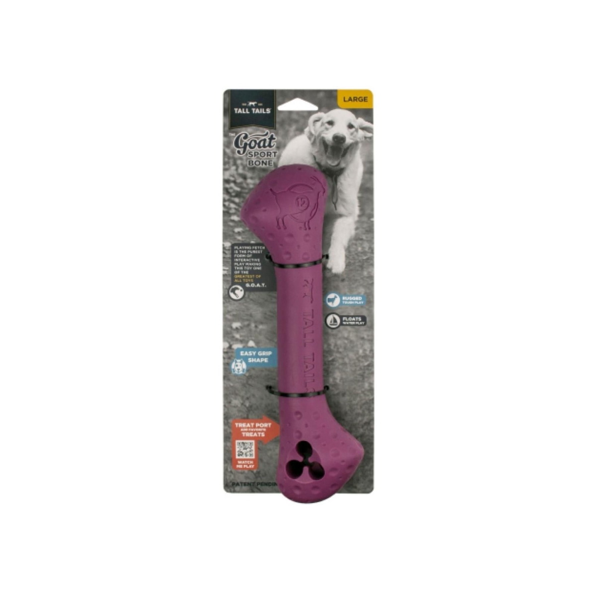 Picture of Tall Tails 022266177869 12 in. Goat Bone Dog Toy&#44; Purple