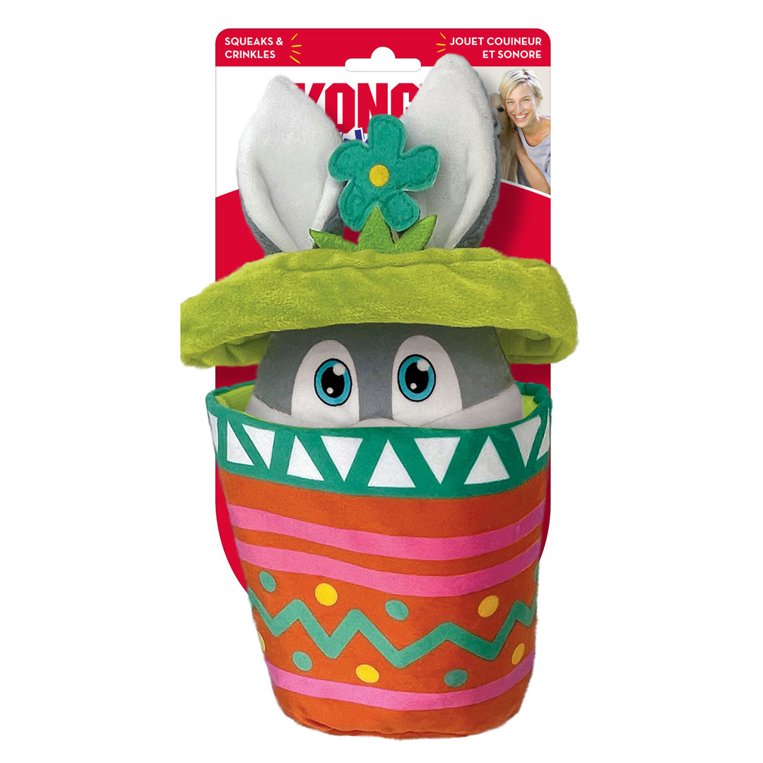 Picture of KONG 035585523118 Puzzlements Surprise Flower Pot Dog Toy - Medium