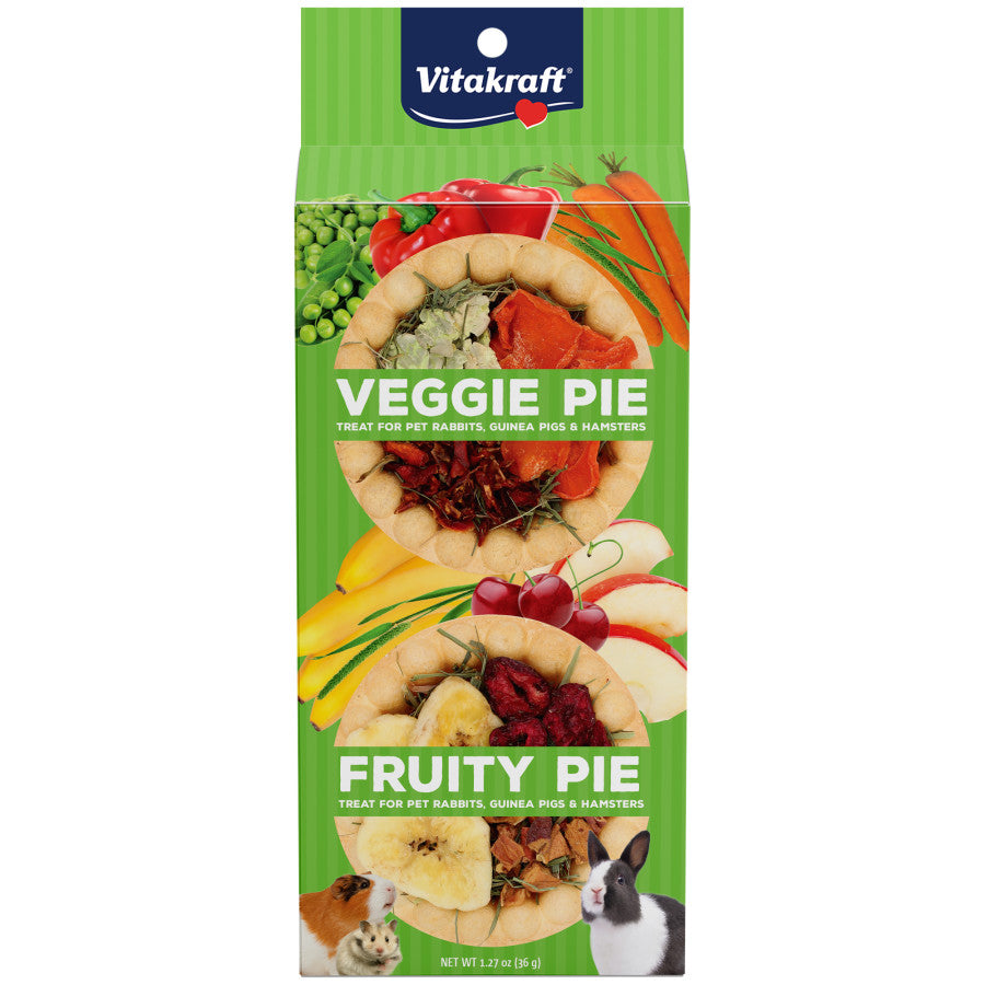 Picture of Vitakraft 051233204000 1.27 oz Veggie Pie & Fruity Pie Small Animal Treat
