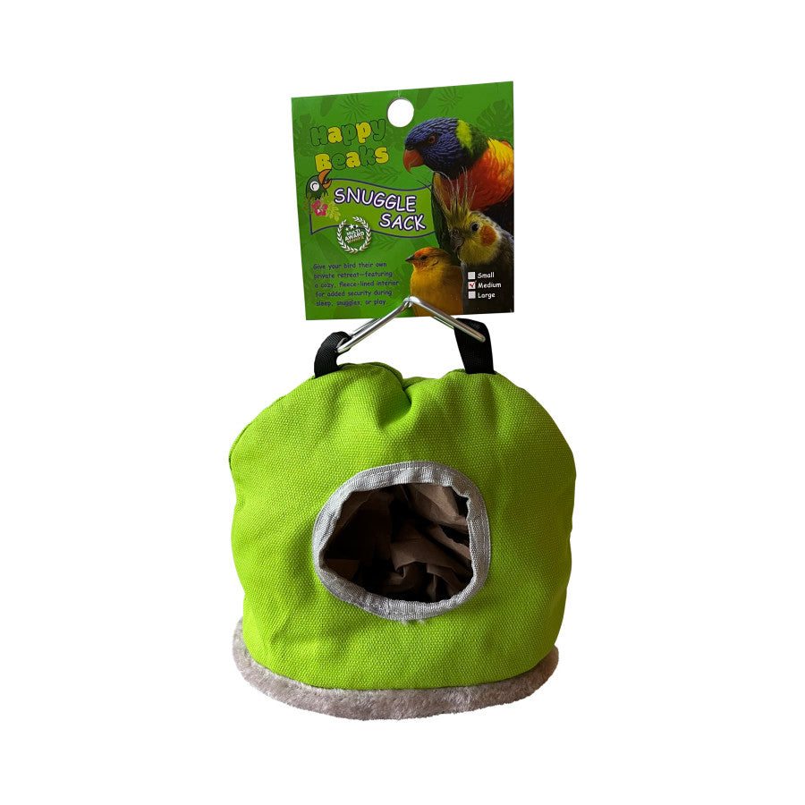 Picture of A & E Cages 644472001853 Happy Beaks Snuggle Sack Bird Hut&#44; Assorted Color - Medium