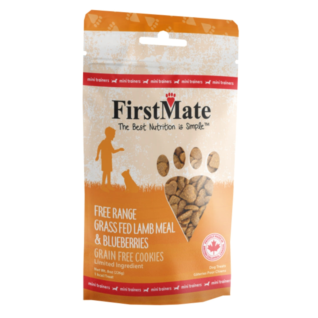 Picture of Firstmate 072318400162 8 oz Dog Limited Ingredient Grain Free Mini Lamb Blueberry Treat