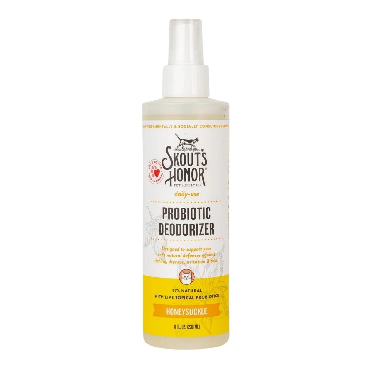 810053870914 8 oz Cat Probiotic Deodorizer Honeysuckle Spray