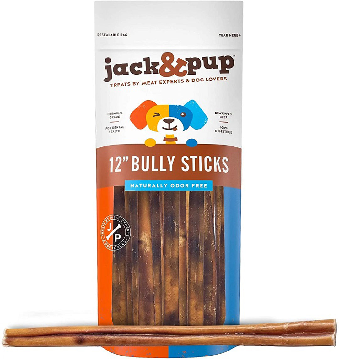 Picture of Jack & Pup 854151008619 12 in. Bully Stick Bulk Dog Natural Chews - Case of 100