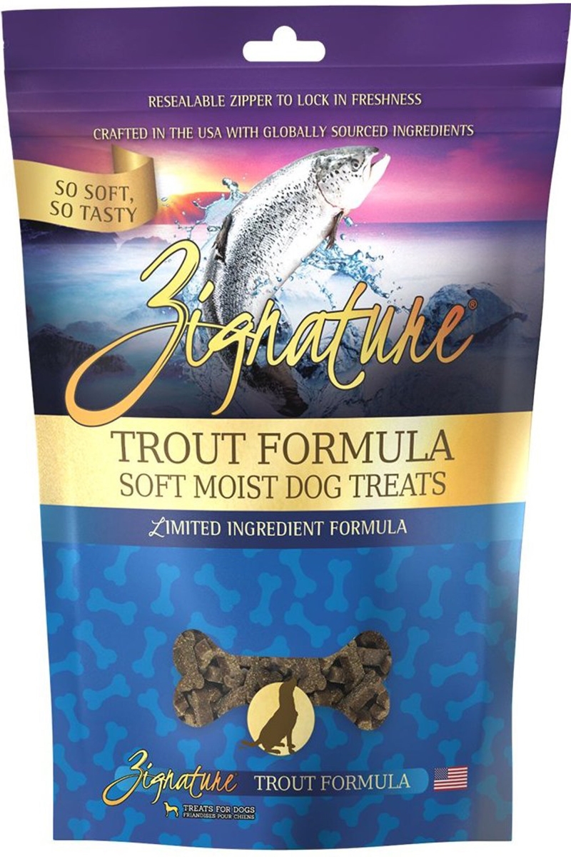 Picture of Zignature 888641137299 4 oz Dog Trout Soft Moist Treat