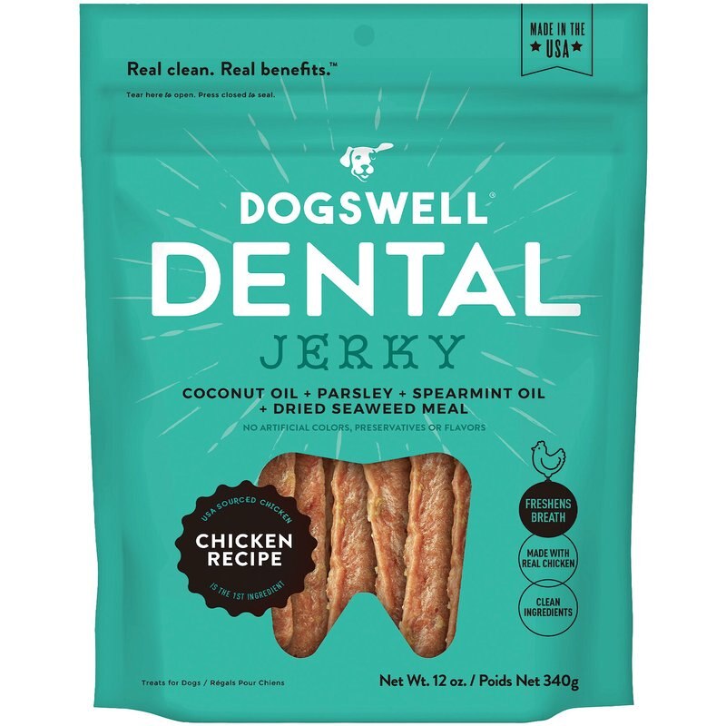 10693804292855 12 oz Dog Dental Jerky Grain Free Chicken Treats