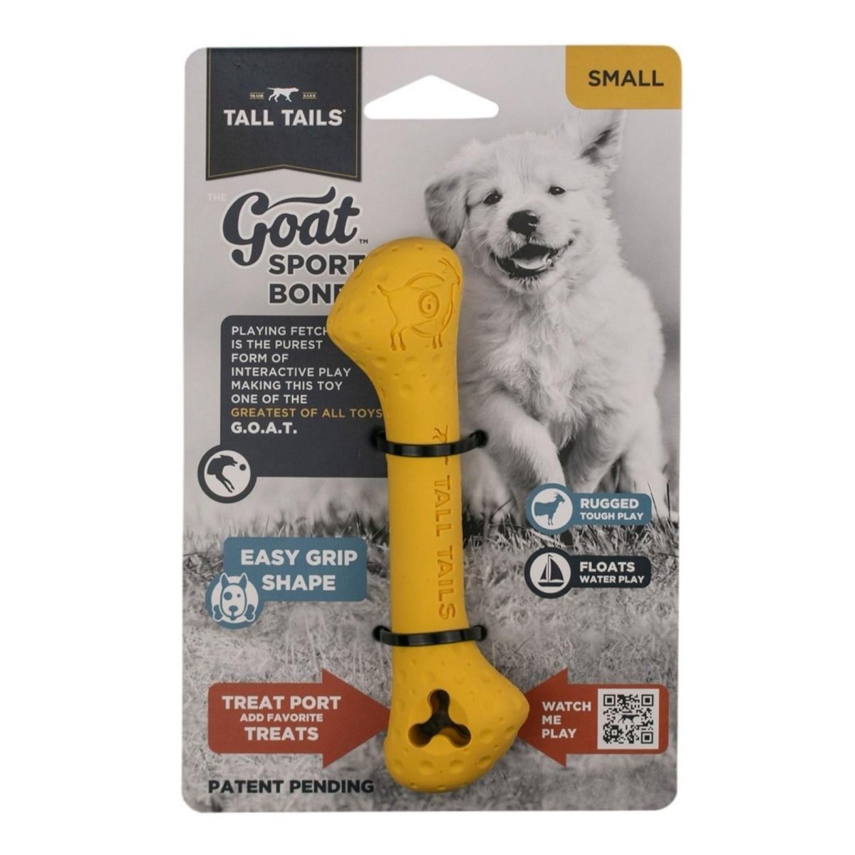 Picture of Tall Tails 022266177845 6 in. Dog Goat Bone Toy&#44; Yellow