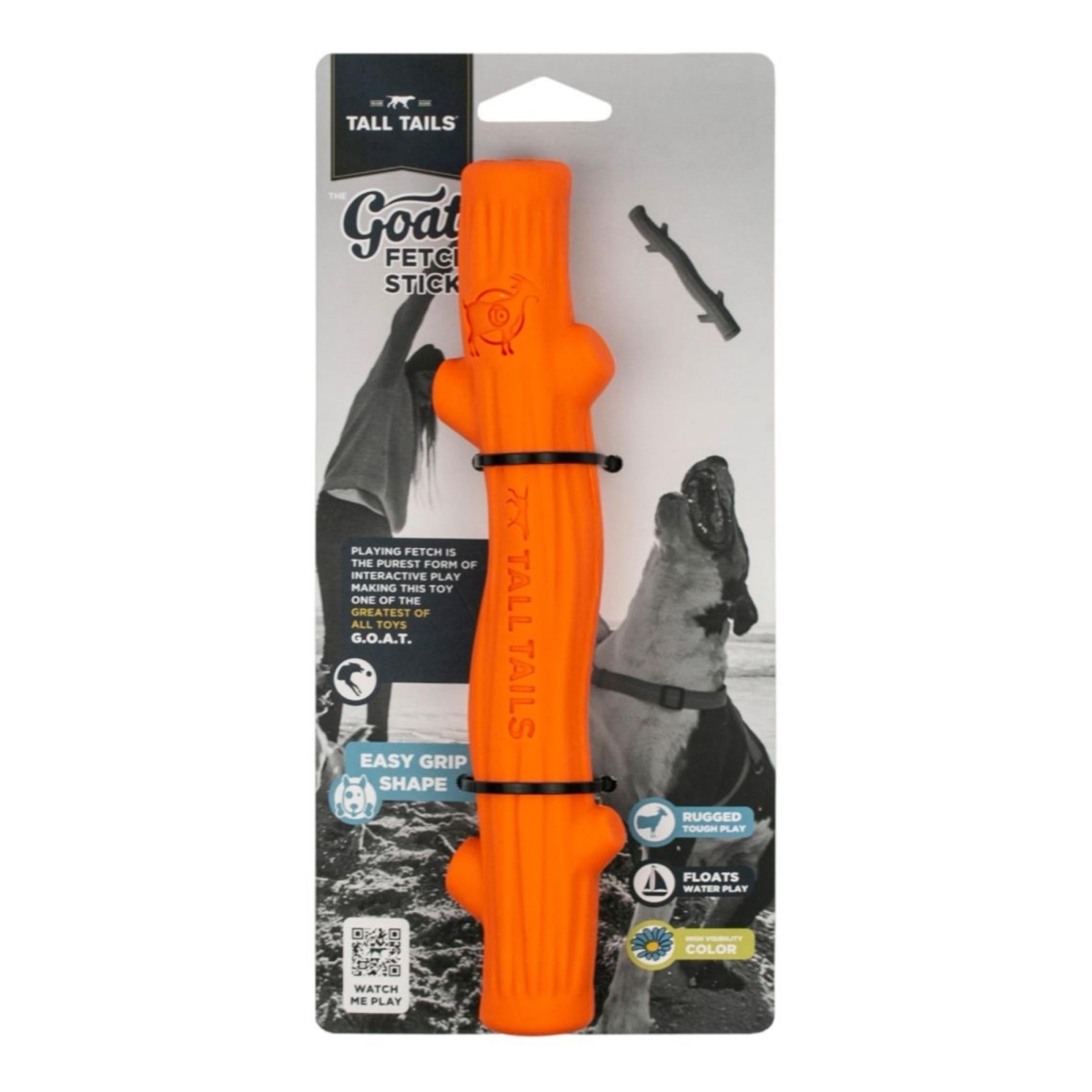 Picture of Tall Tails 022266178224 10 in. Dog Goat Fetch Stick Toy&#44; Orange