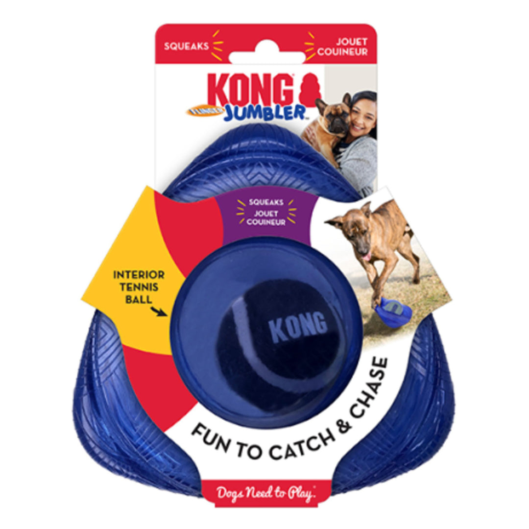 Picture of KONG 035585509457 Jumbler Flinger Dog Toy&#44; Assorted Color - Small & Medium
