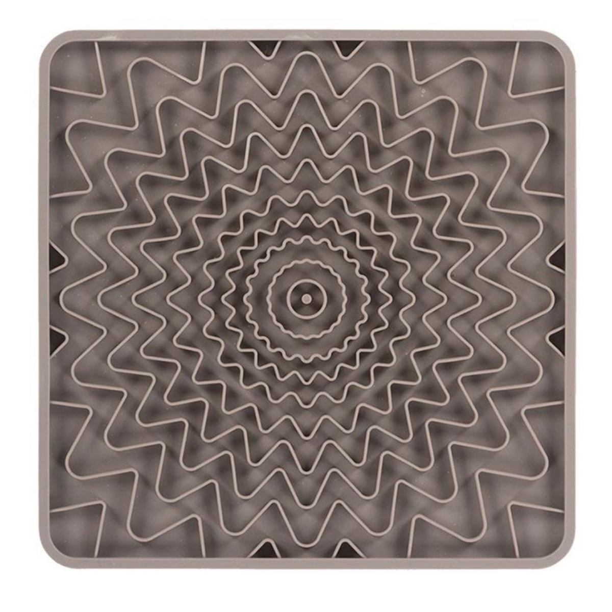 Picture of Messy Mutts 628043607767 10 x 10 in. Dog Framed Silicone Interactive Licking Mat&#44; Grey
