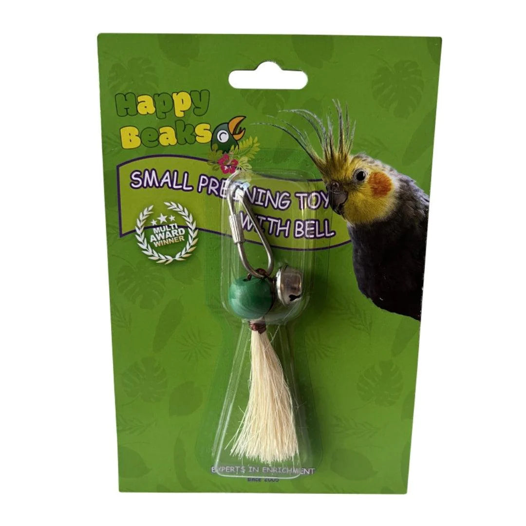 Picture of A & E Cages 644472008708 Happy Beaks Preening Toy with Bell Bird Toy - Small