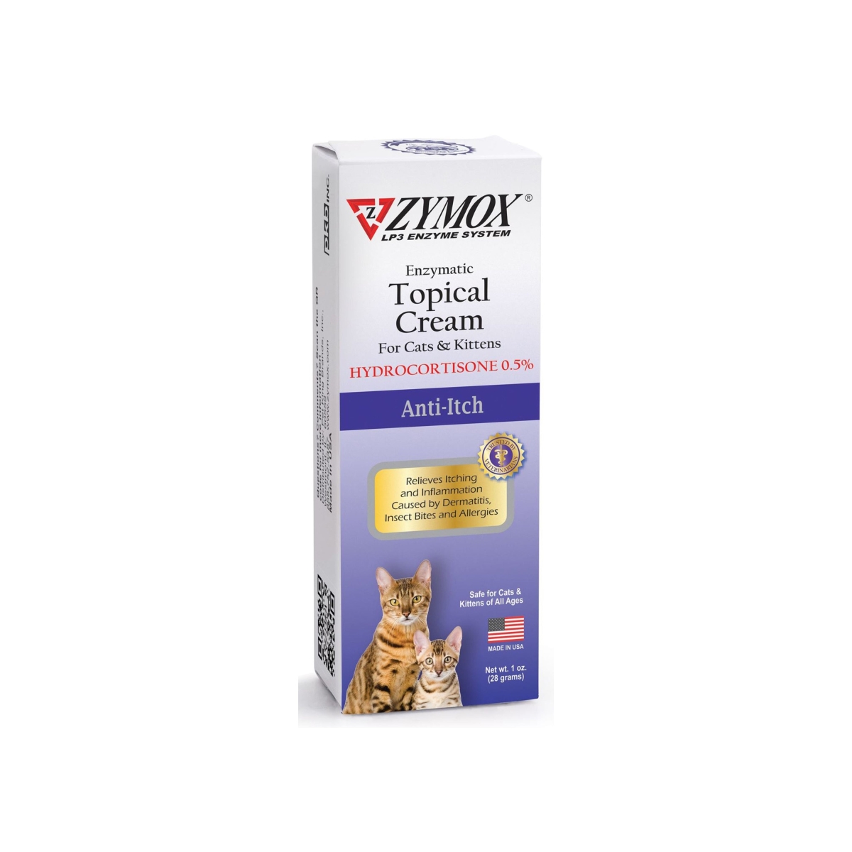 Picture of Zymox 667334229189 1 oz 0.5 Percent Hydrocortisone Enzymatic Topical Cream for Cats & Kittens