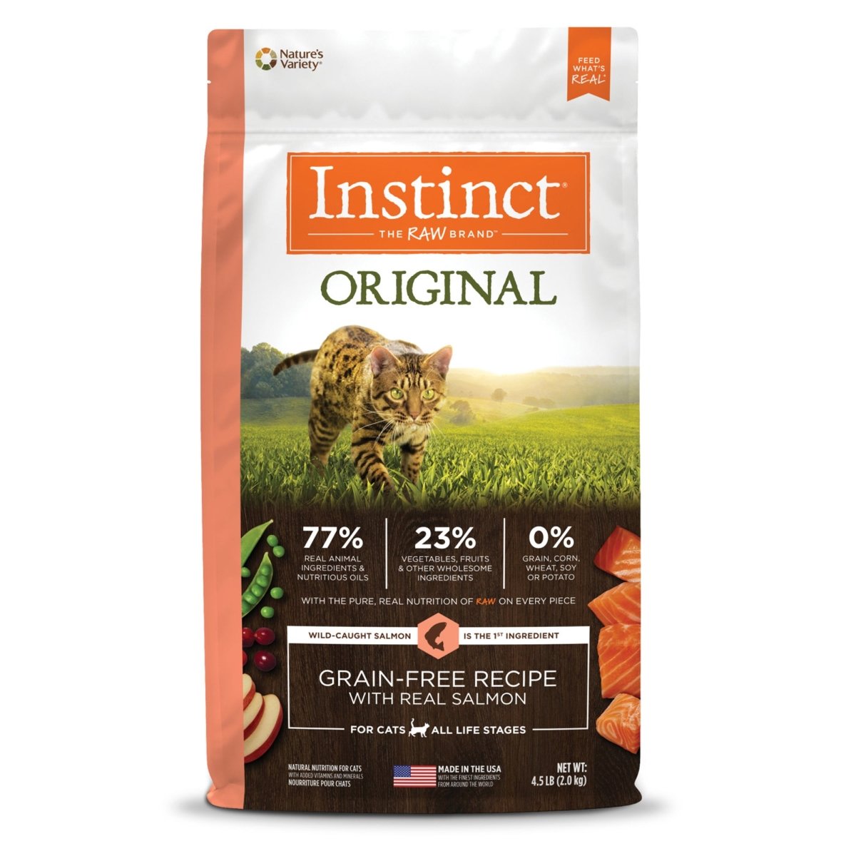 Picture of Natures Variety 769949658764 4.5 lbs Original Salmon Grain Free Instinct Cat Food - Case of 4