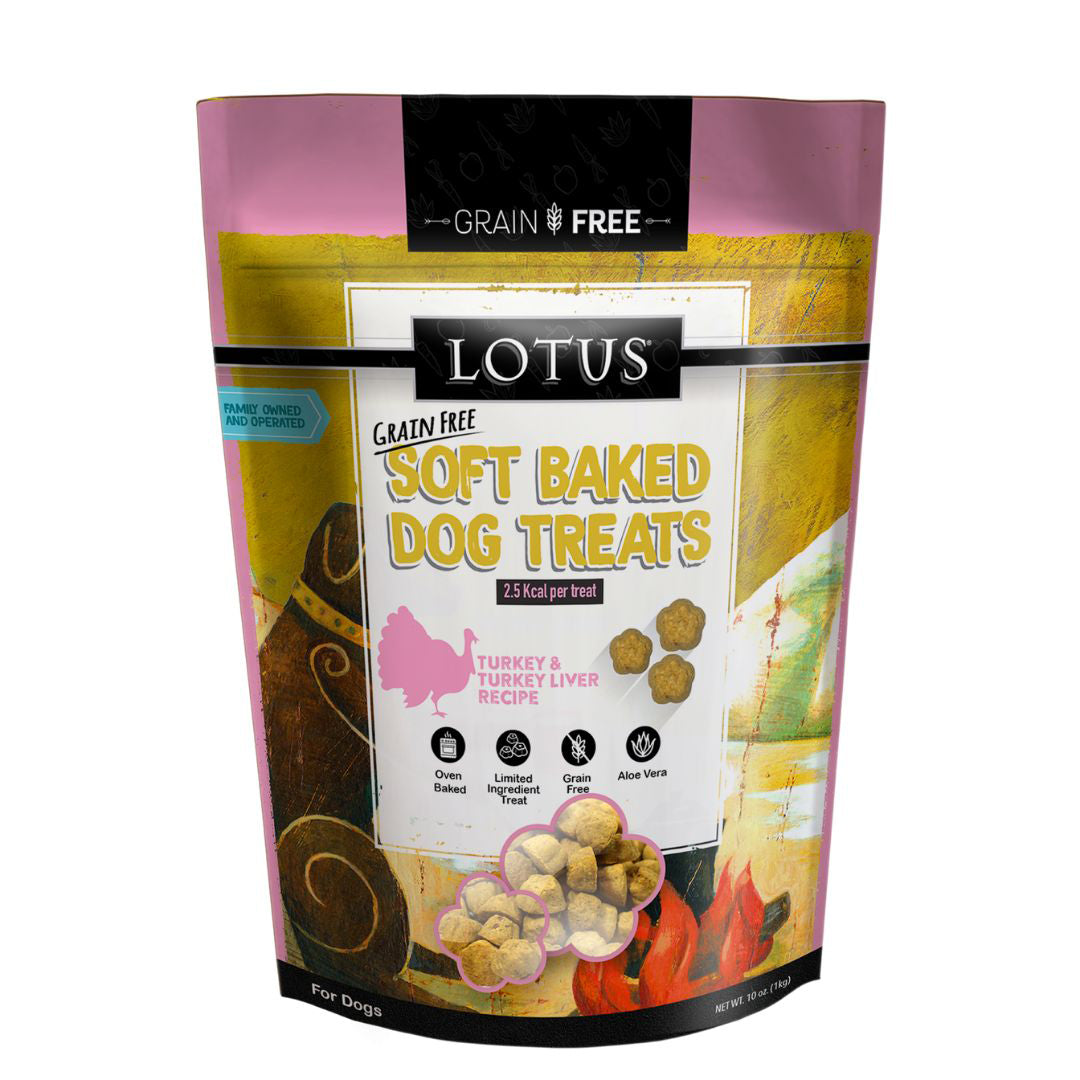 Picture of Lotus 784815904035 10 oz Dog Soft Baked Grian Free Turkey Liver Treat