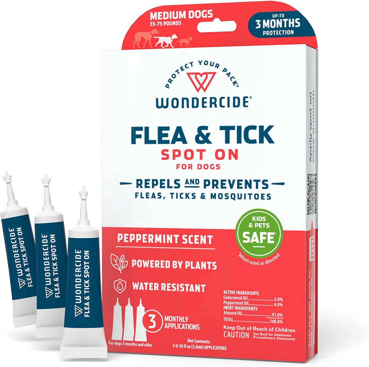 Picture of Wondercide 810075890105 Flea & Tick Spot On for Dogs - Peppermint - Medium