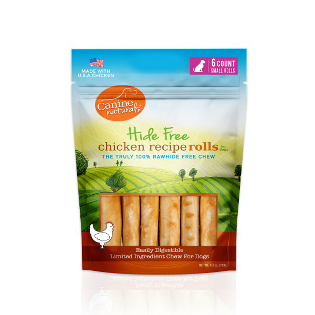 Picture of Canine Naturals 813432012448 2.5 in. Hide Free Chicken Mini Roll - Pack of 6
