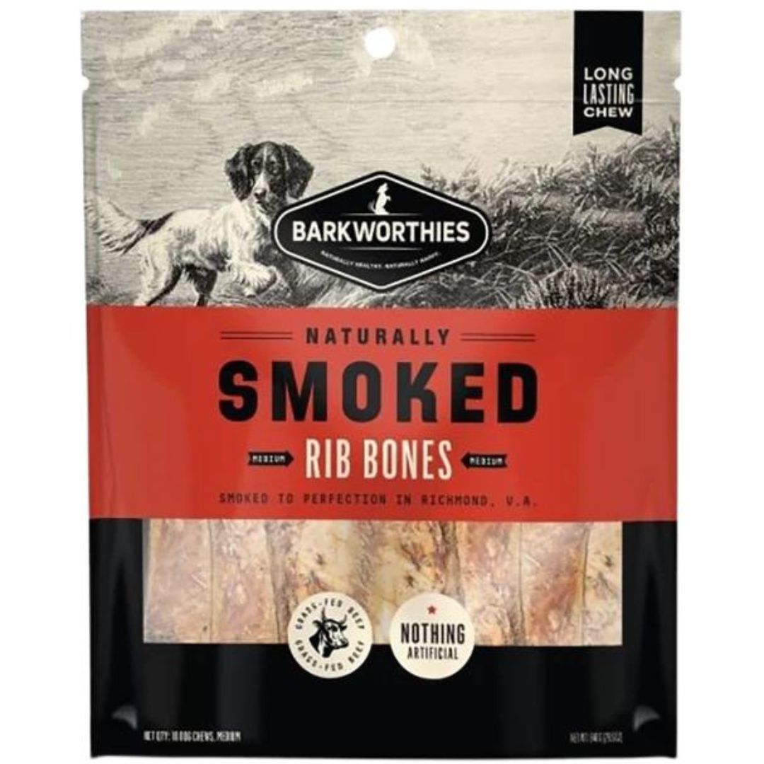 Picture of Barkworthies 840139130748 Dog Smoked Rib - Pack of 10
