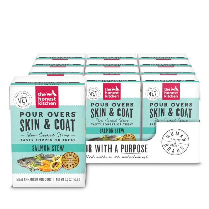 Picture of Honest Kitchen 850027768809 5.5 oz The Grain Free Pour Over Skin & Coat Salmon Dog Food