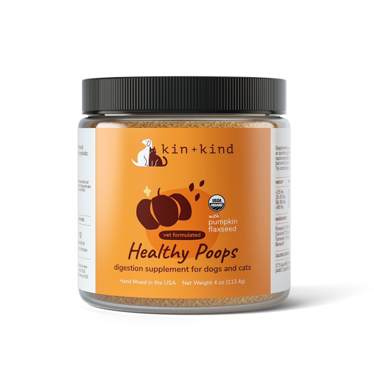 Picture of Kin Plus Kind 854362006930 4 oz Healthy Poops Pumkin Organic Digestion Supplement