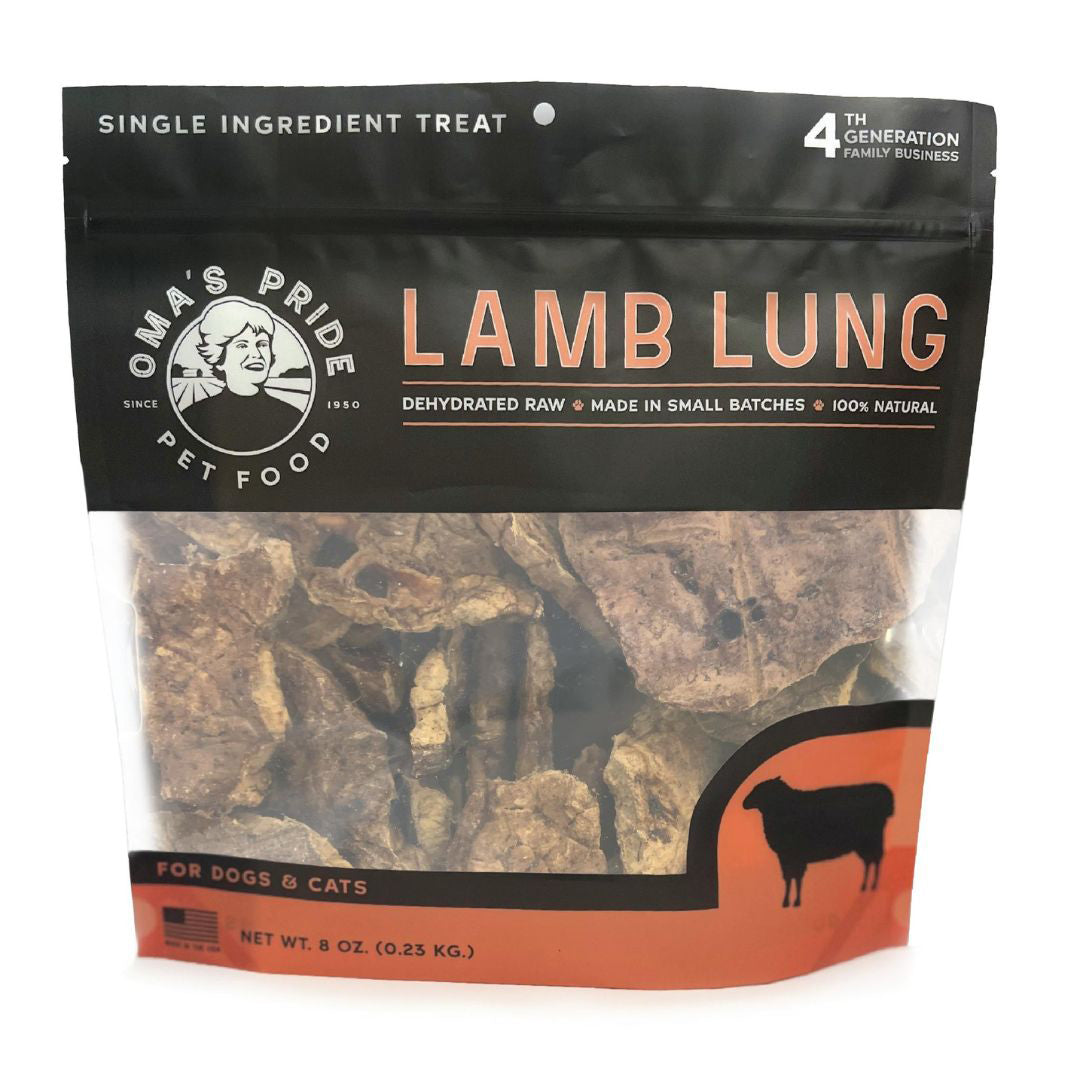 Picture of Omas Pride 879384000919 8 oz Dog Cat Dehydrated Lamb Lung Treat