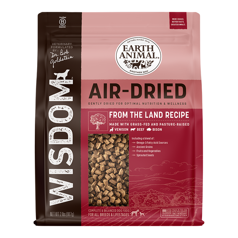 Picture of Earth Animal 810132870262 2 lbs Dog Wisdom Air-Dried From The Land Recipe