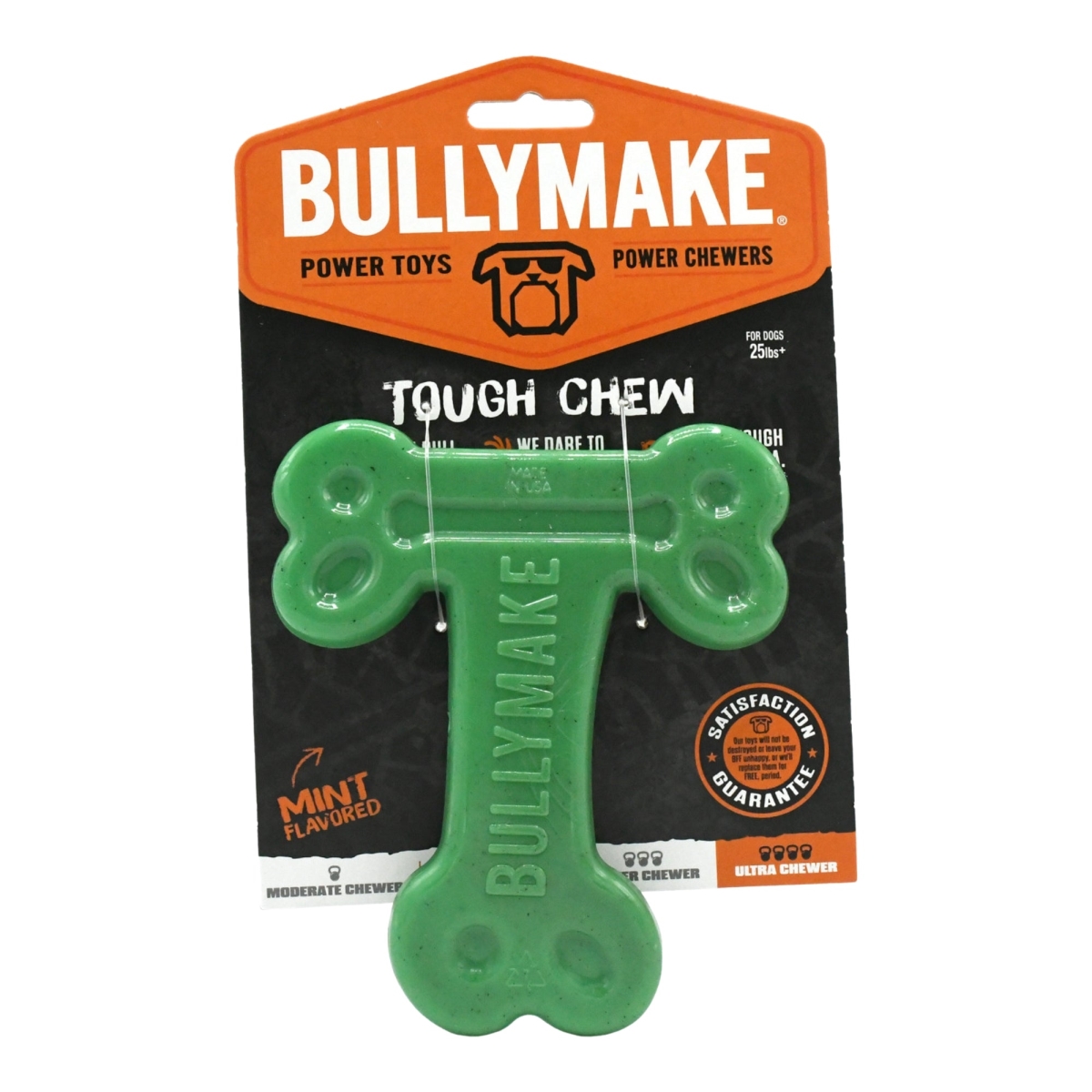 Picture of BullyMake 669125001622 Toss N Treat Flavored Dog Chew Toy - T-Bone&#44; Mint - One Size