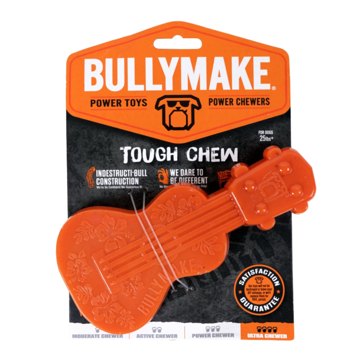Picture of BullyMake 669125001653 Toss N Treat Flavored Dog Chew Toy - Ukelele&#44; Peanut Butter - One Size