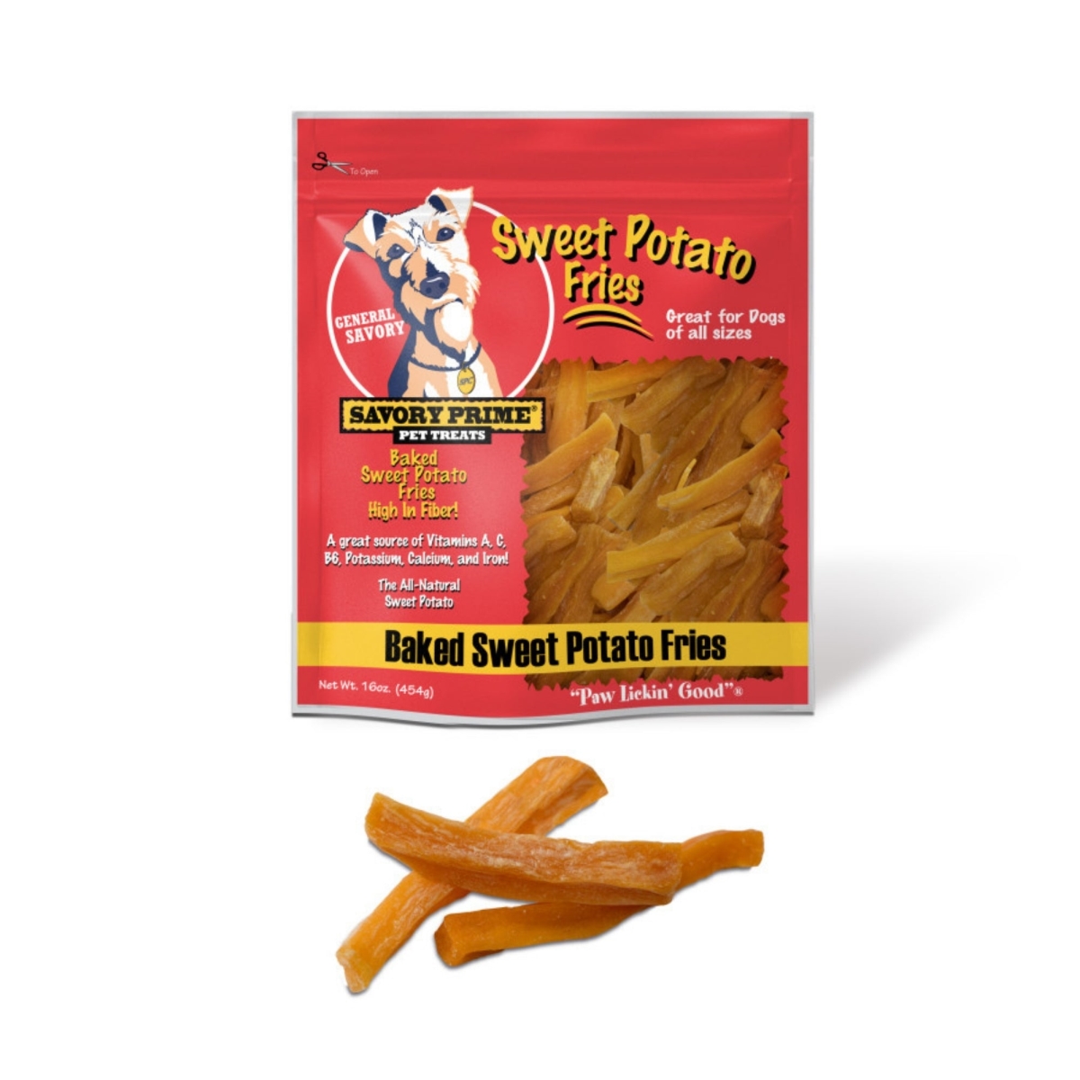 Picture of Savory Prime 810359004686 16 oz Baked Sweet Potato Fries Dog Treat - Pack of 2