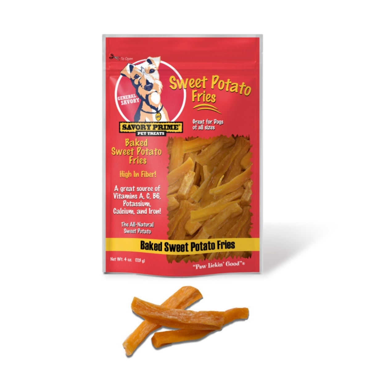 Picture of Savory Prime 810359004747 4 oz Baked Sweet Potato Fries Dog Treat - Pack of 2