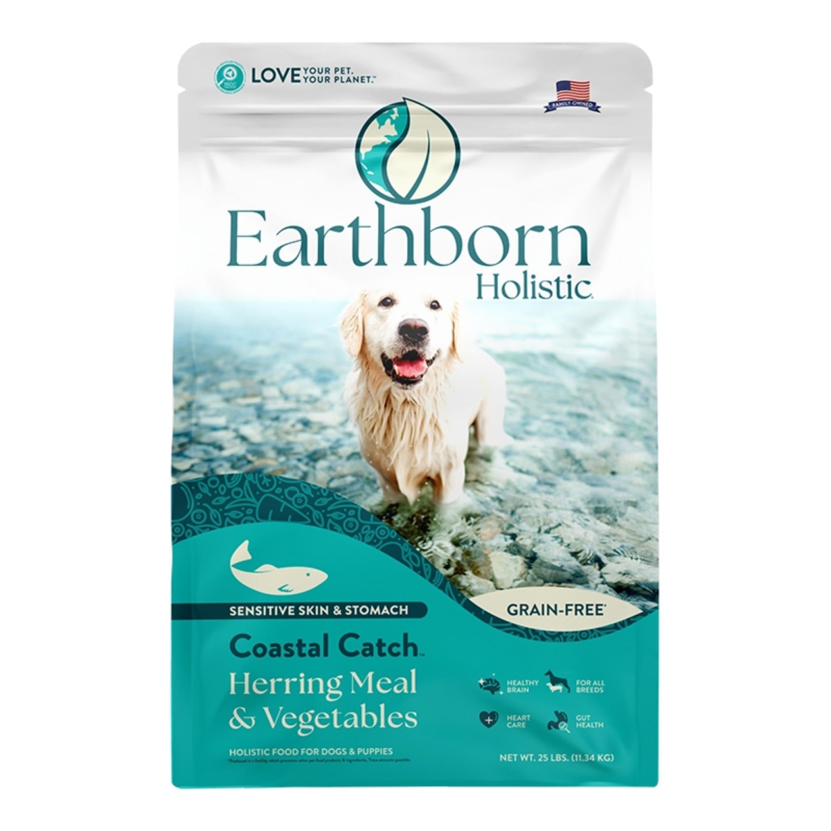 Picture of Earthborn 034846540208 Dog Grain Free Coastal Catch - 25 lbs