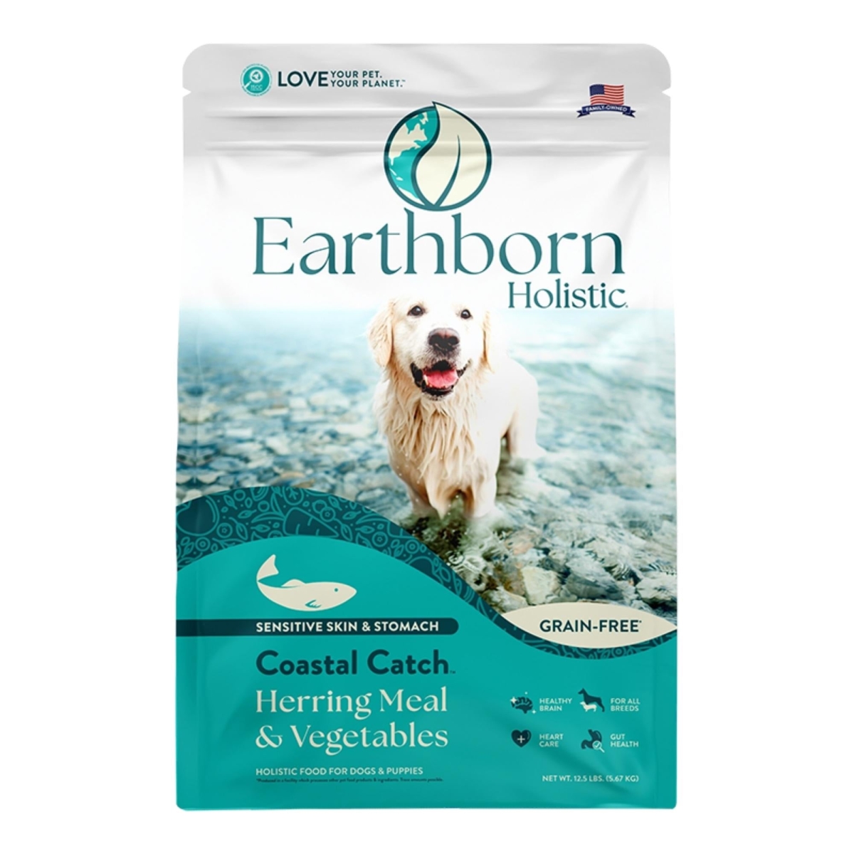 Picture of Earthborn 034846540215 Dog Grain Free Coastal Catch - 12.5 lbs