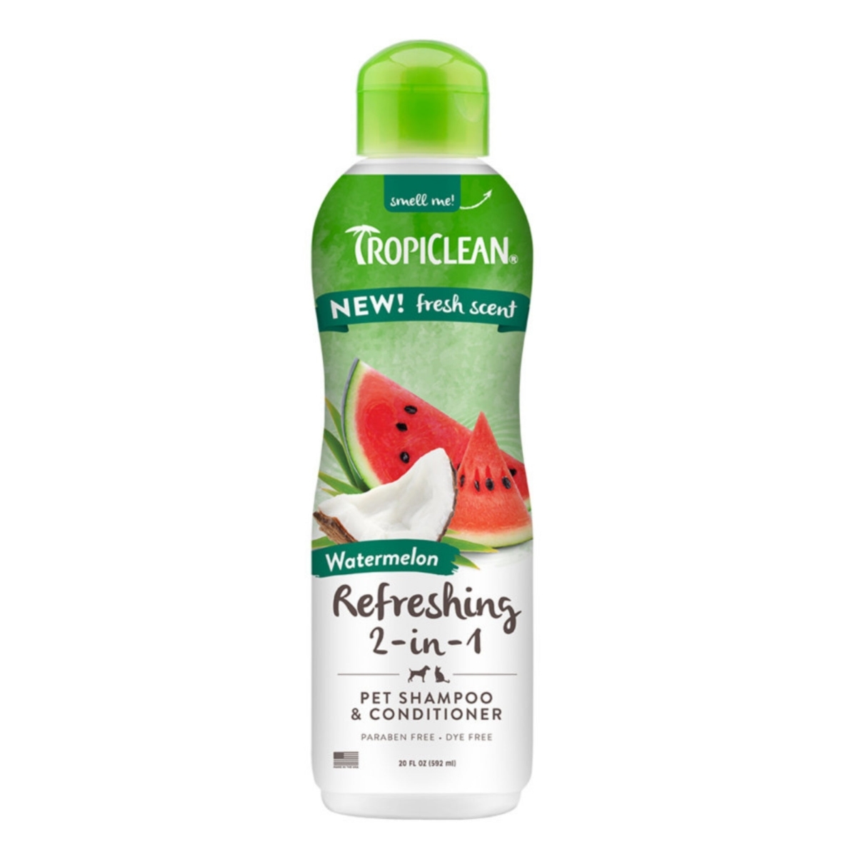 Picture of TropiClean 645095006133 20 oz Refreshing 2-in-1 Pet Shampoo & Conditioner Watermelon