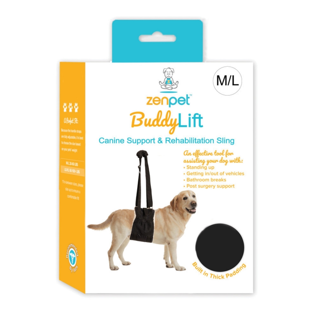 Picture of ZenPet 683615359116 Buddy Lift Canine Support & Rehabilitation Sling - Medium & Large