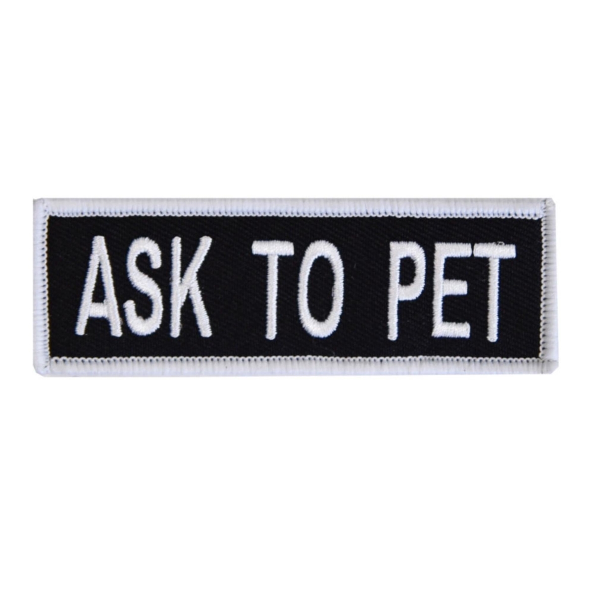 Picture of Boss Nation 850030579812 Dog Tactical Harness Patch&#44; Ask to Pet - Small - 6 Each