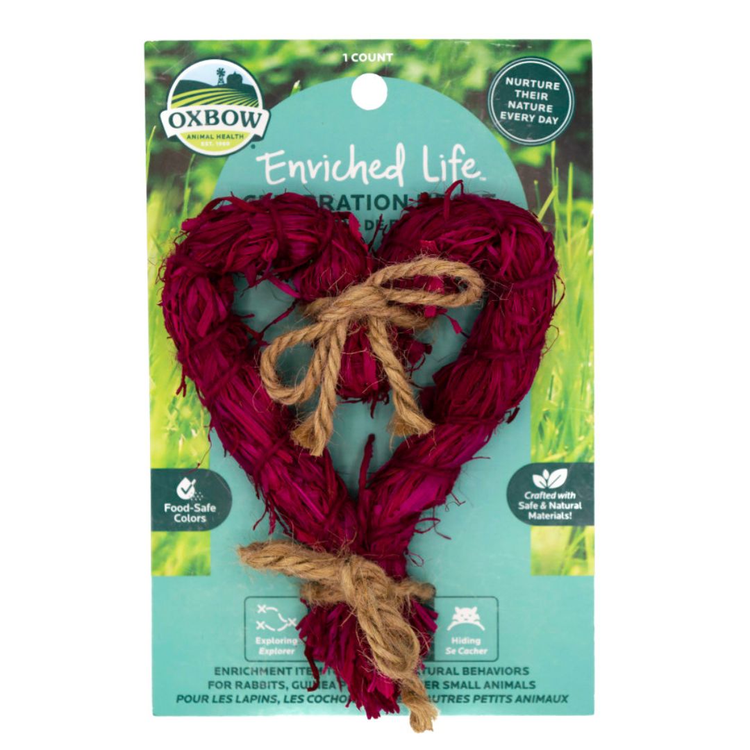 744845968810 Enriched Life Celebration Heart Small Pet Toy, Red