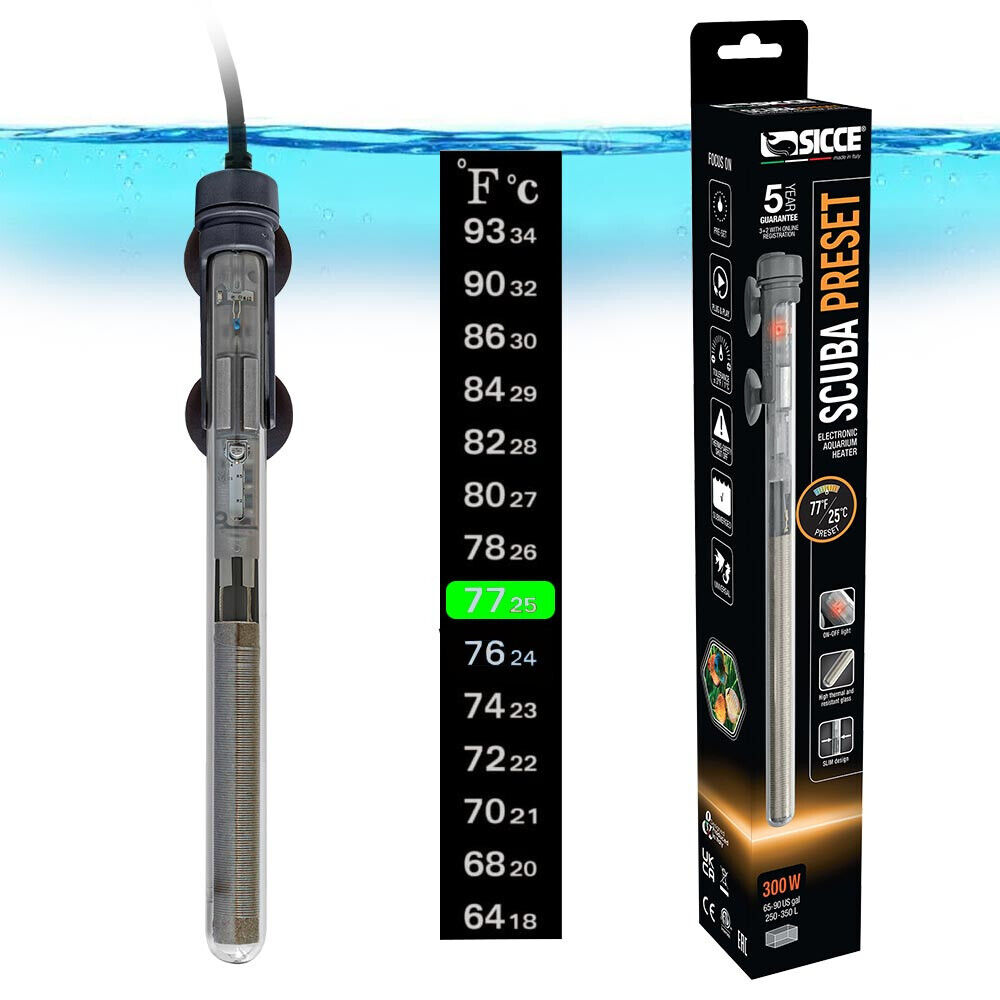Picture of Sicce 8011469978627 300W SCUBA Preset Submersible Heater