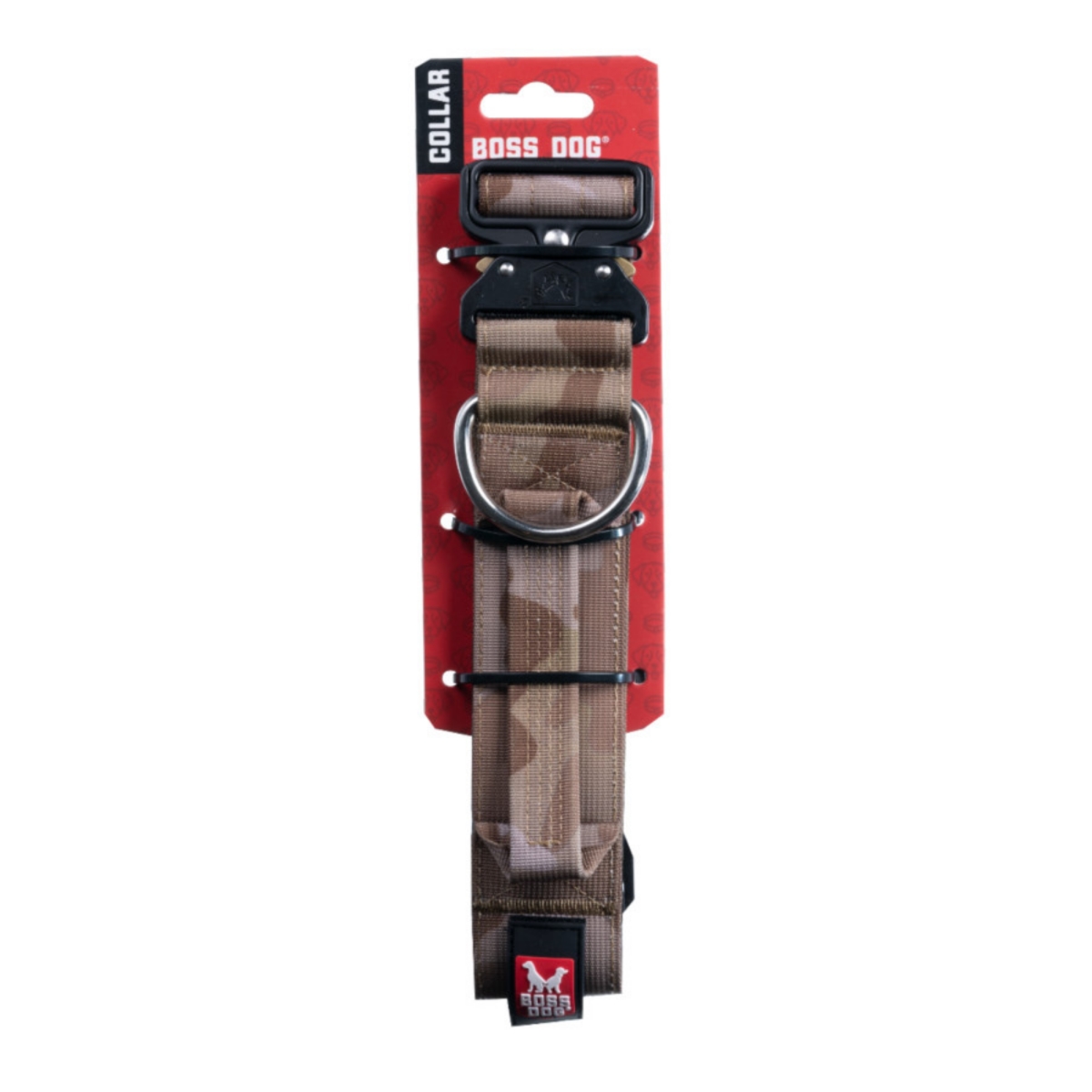 Picture of Boss Nation 850010391328 20-28 in. Dog Tactical Adjustable Dog Collar&#44; Tan Camo - Extra Large
