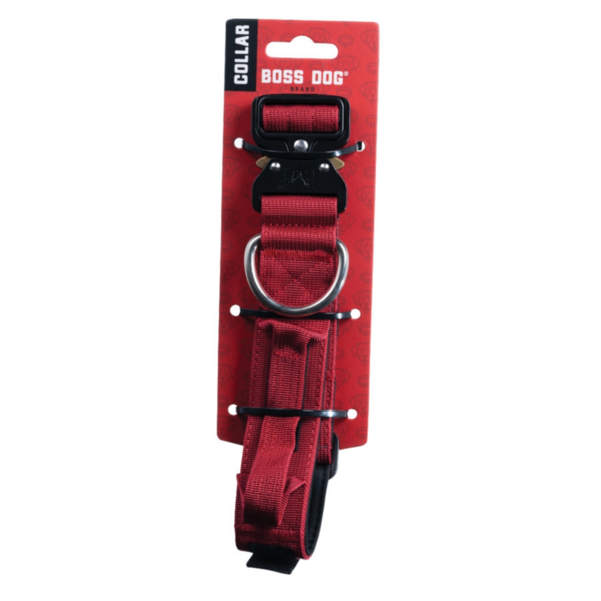 Picture of Boss Nation 850010391892 17-22 in. Dog Tactical Adjustable Dog Collar&#44; Red - Large