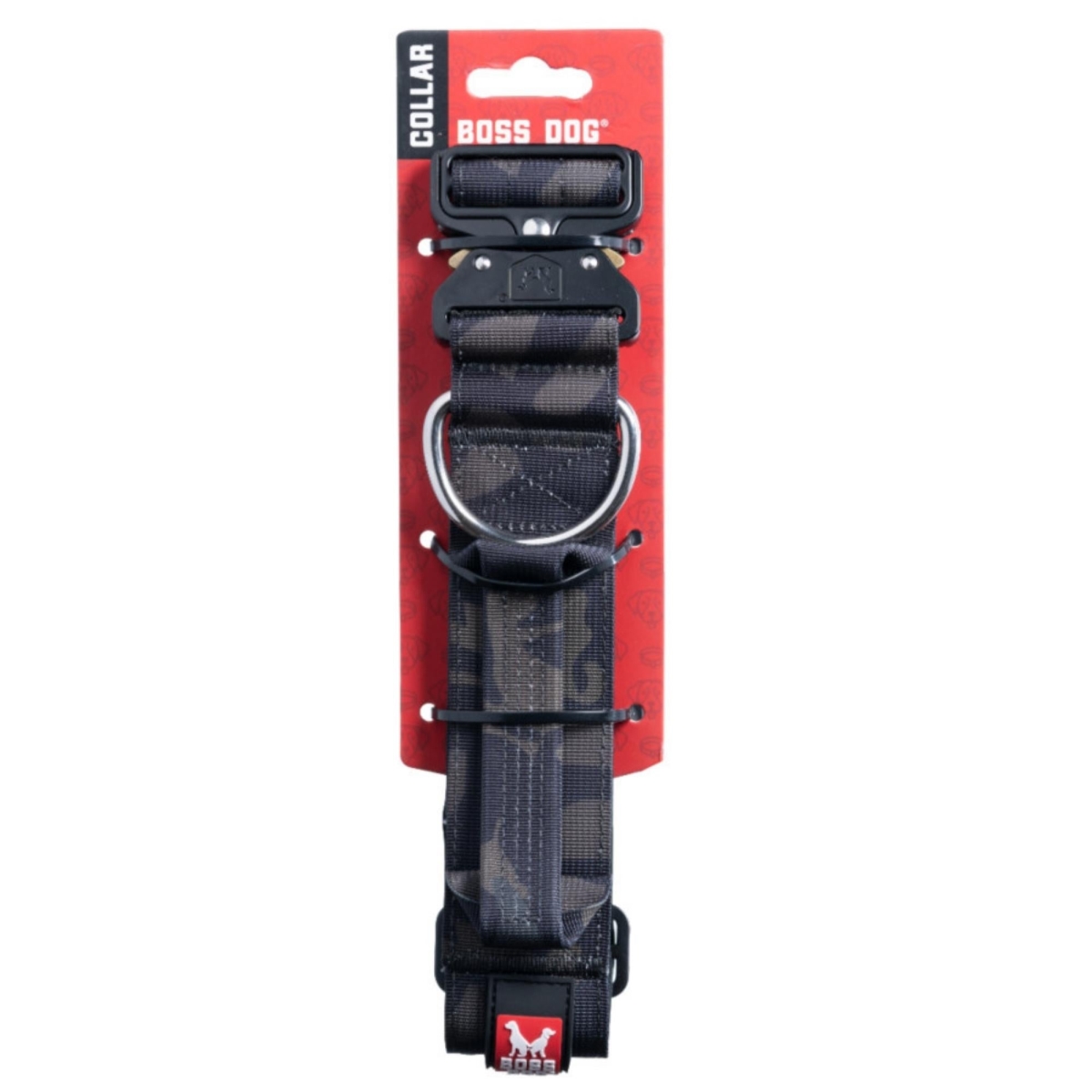 Picture of Boss Nation 850010391922 17-22 in. Dog Tactical Adjustable Dog Collar&#44; Black Camo - Large