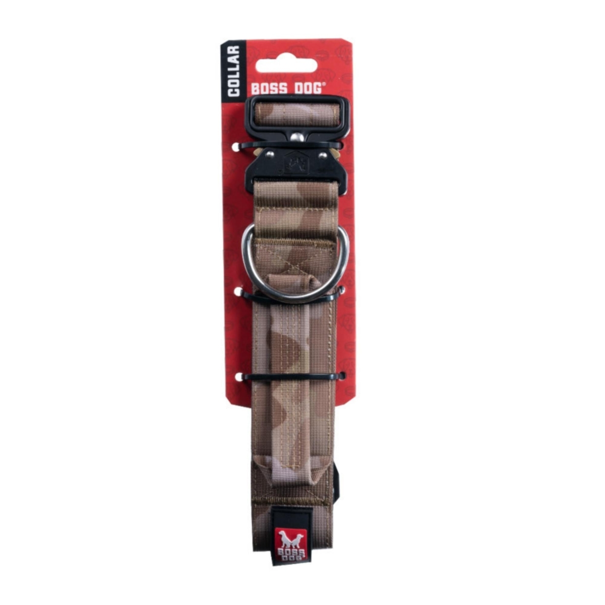 Picture of Boss Nation 850010391939 17-22 in. Dog Tactical Adjustable Dog Collar&#44; Tan Camo - Large