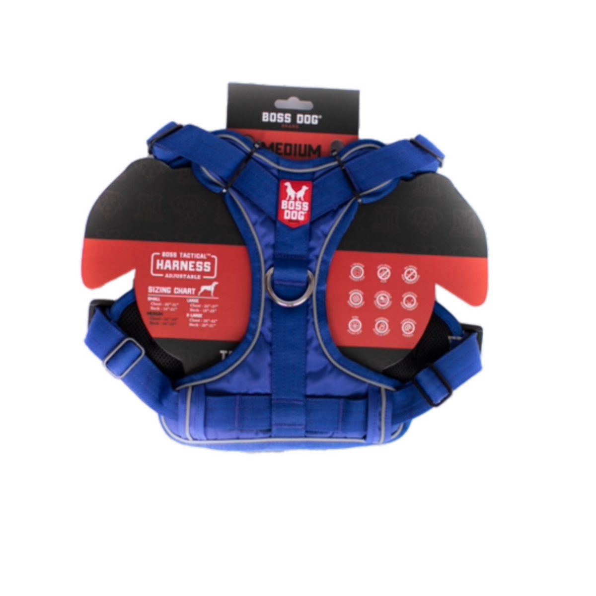 Picture of Boss Nation 850036272250 Dog Tactical Dog Harness&#44; Blue - Medium