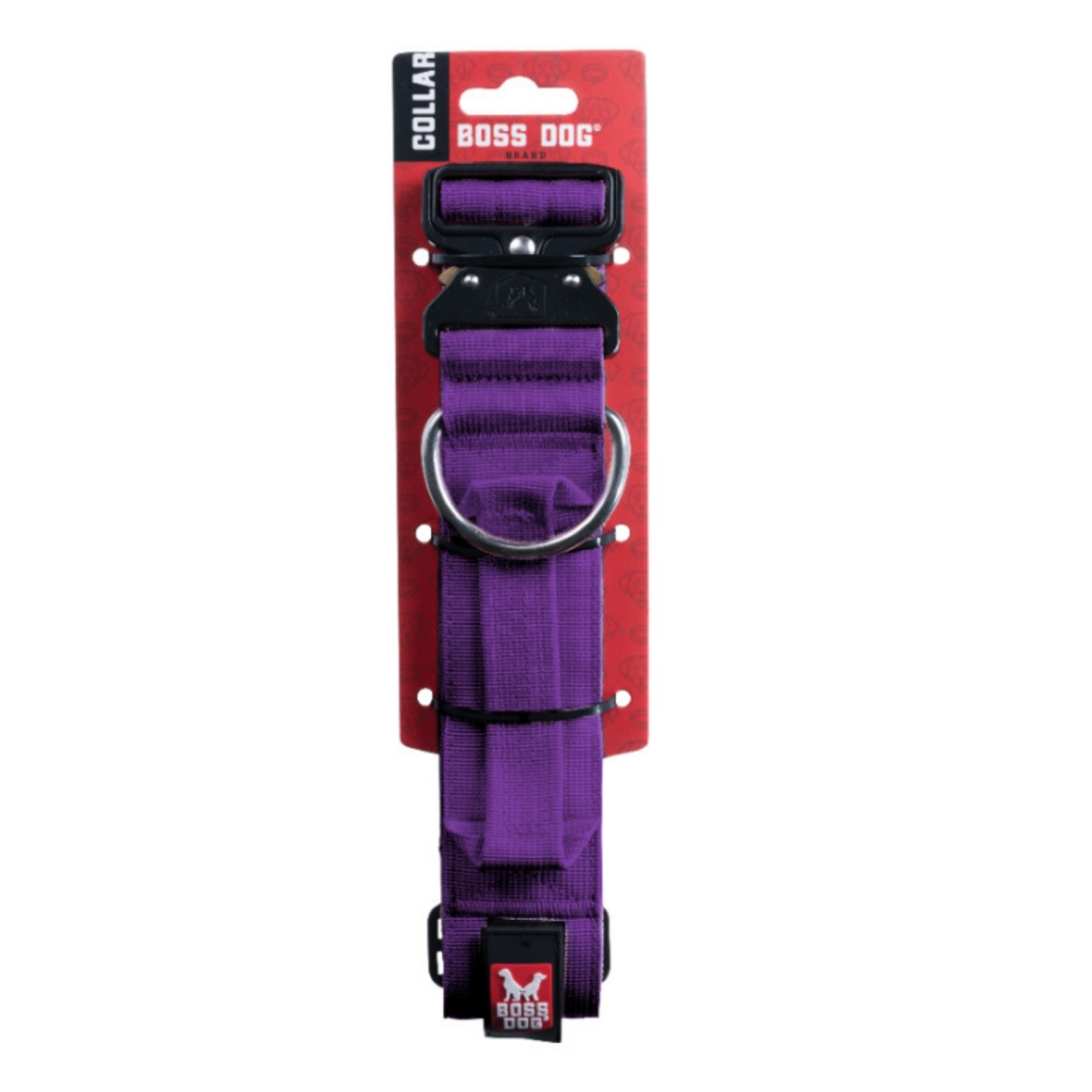 Picture of Boss Nation 850036272786 15-18 in. Dog Tactical Adjustable Dog Collar&#44; Purple - Medium