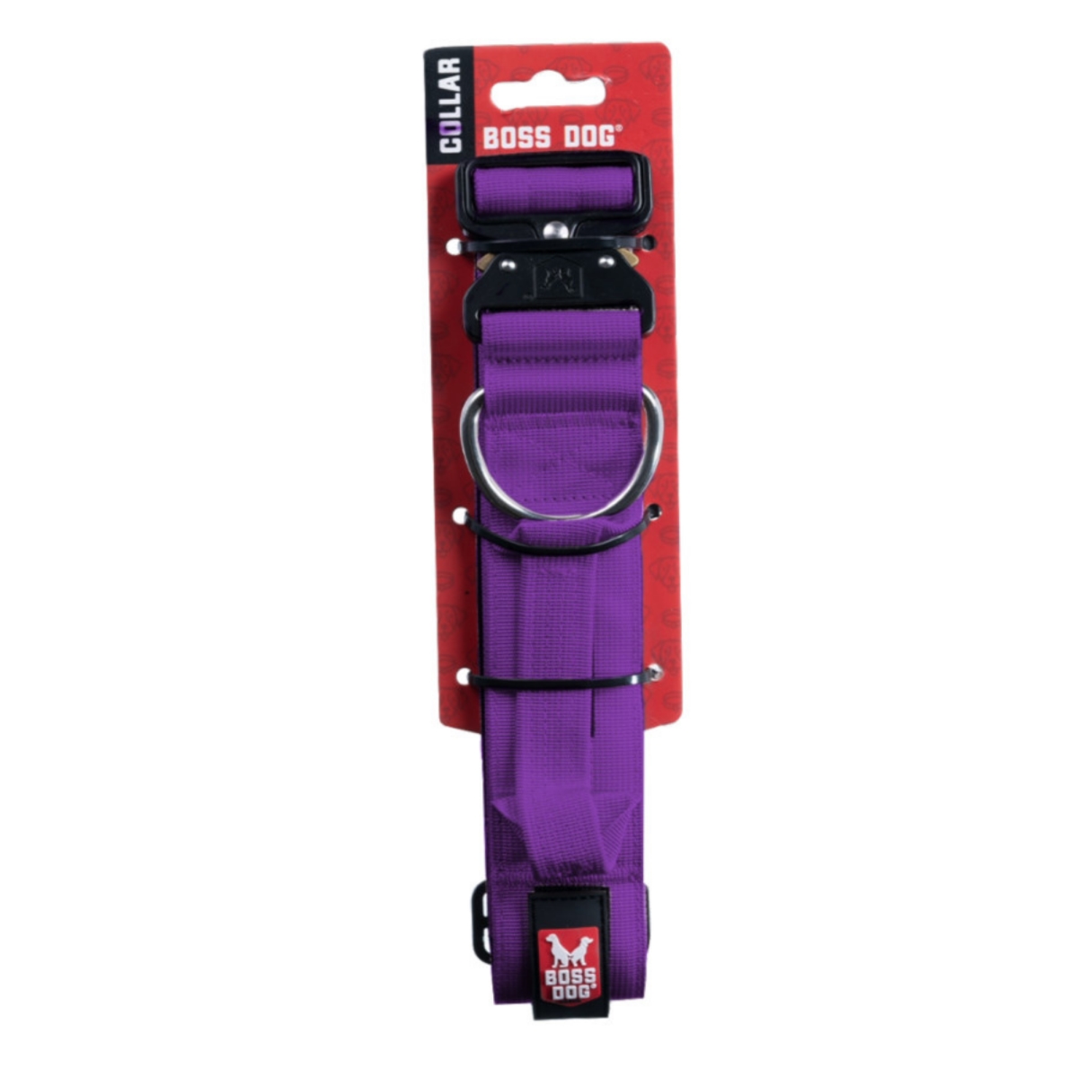 Picture of Boss Nation 850036272793 17-22 in. Dog Tactical Adjustable Dog Collar&#44; Purple - Large
