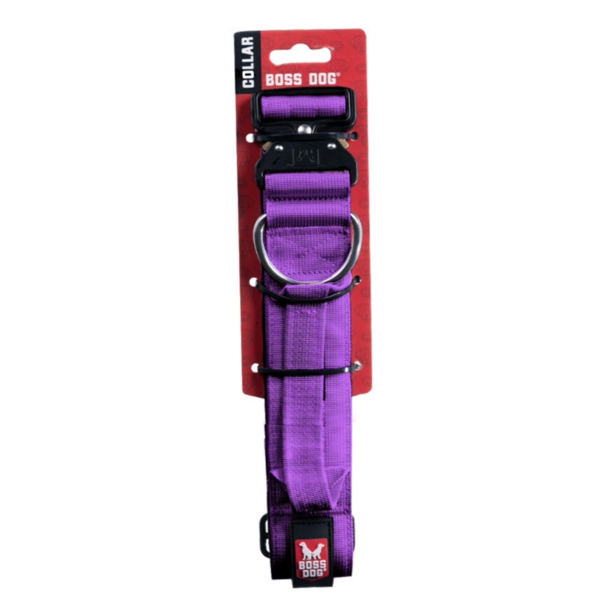 Picture of Boss Nation 850036272809 20-28 in. Dog Tactical Adjustable Dog Collar&#44; Purple - Extra Large