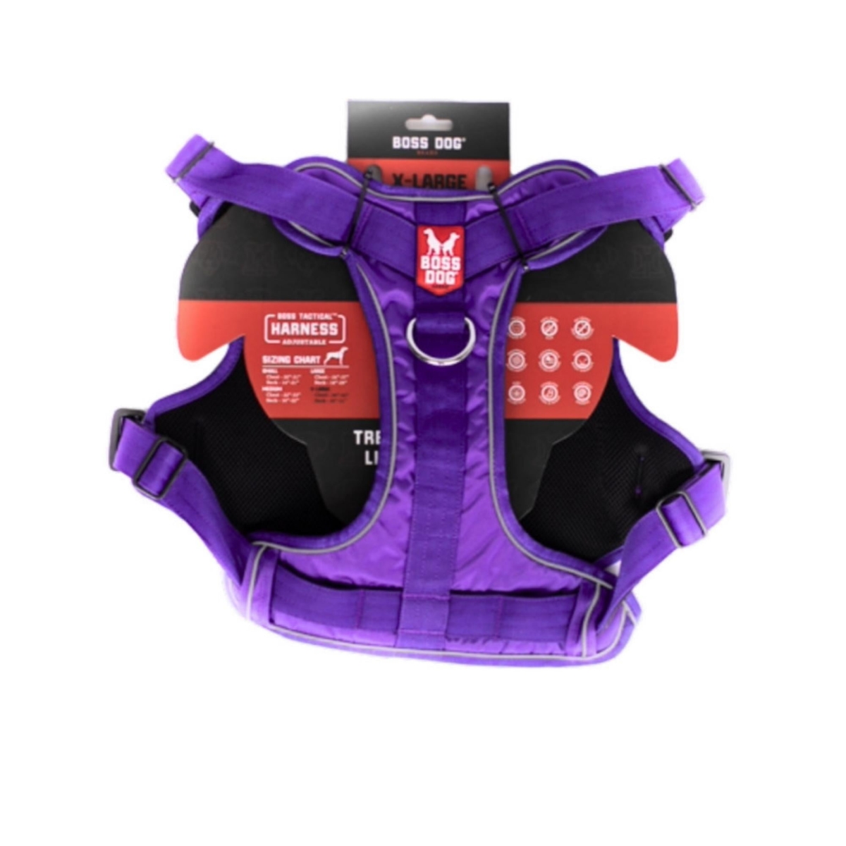 Picture of Boss Nation 850036272885 Dog Tactical Dog Harness&#44; Purple - Extra Large