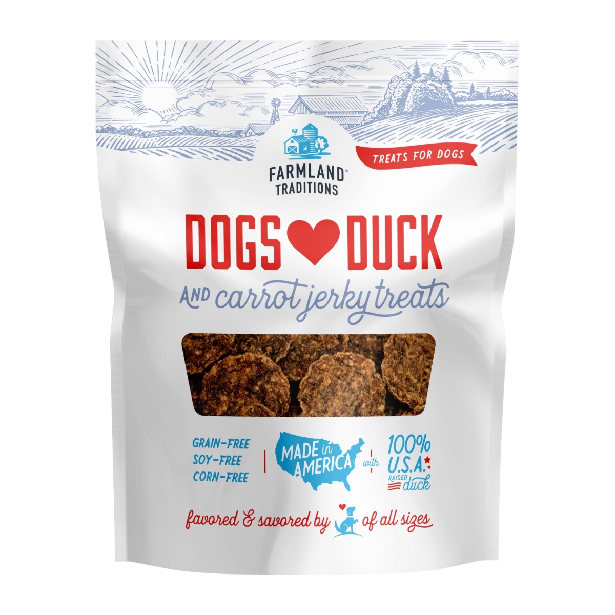 Picture of Farmland Traditions 884713000720 40 oz Dogs Love Duck & Carrot Dog Treats