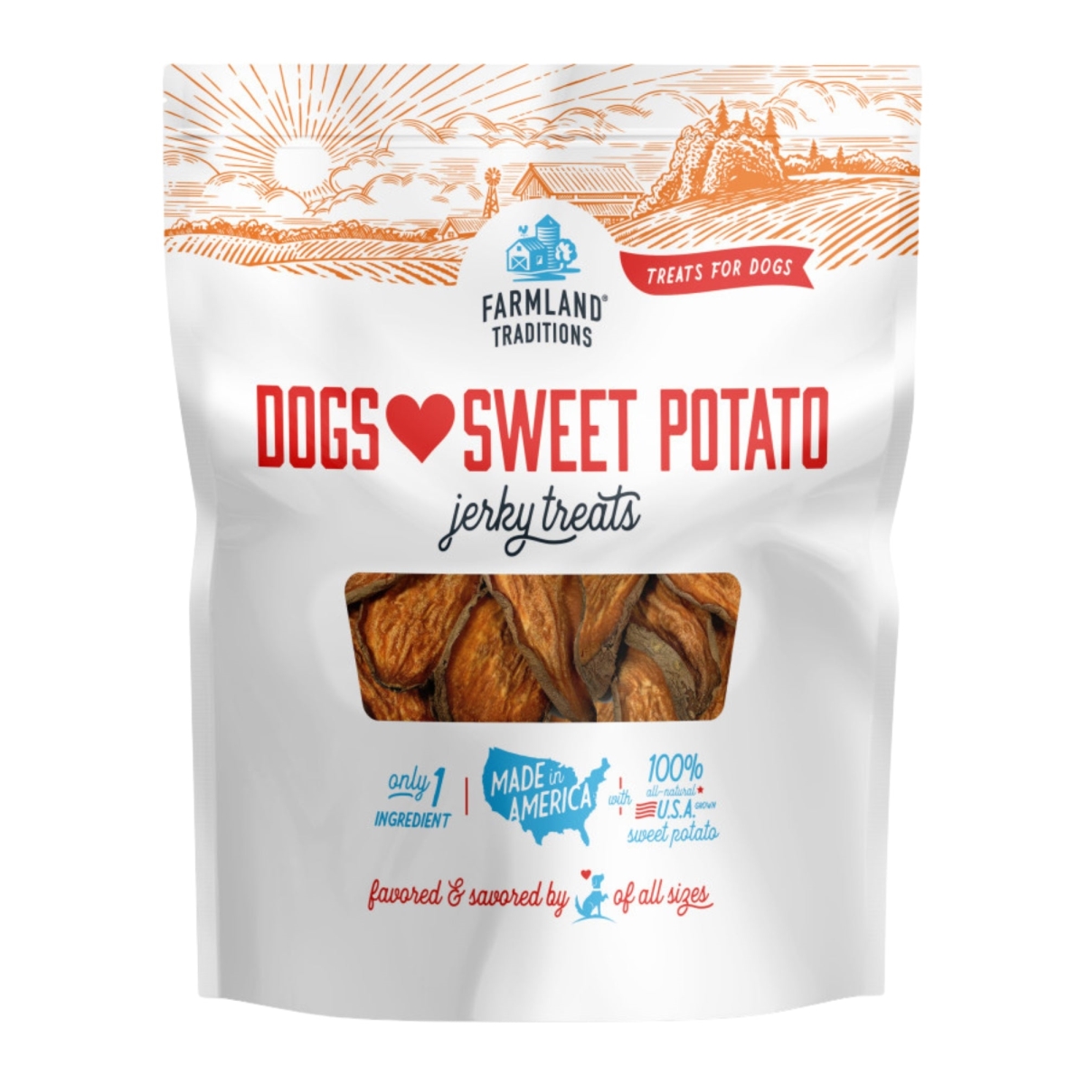 Picture of Farmland Traditions 884713002939 16 oz Dogs Love Sweet Potato Dog Treats