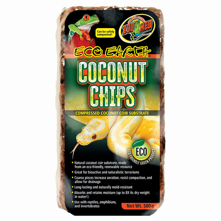 Zoo Med 097612790214 Eco Earth Coconut Chips Substrate - 3 Bricks
