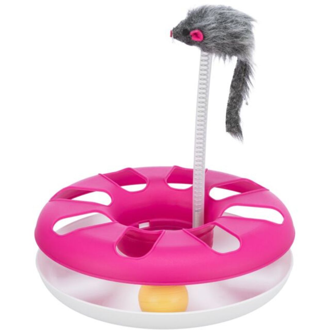 Picture of Trixie Pet Products 4047974041369 Cat Activity - Crazy Circle with Plush Mouse&#44; Pink